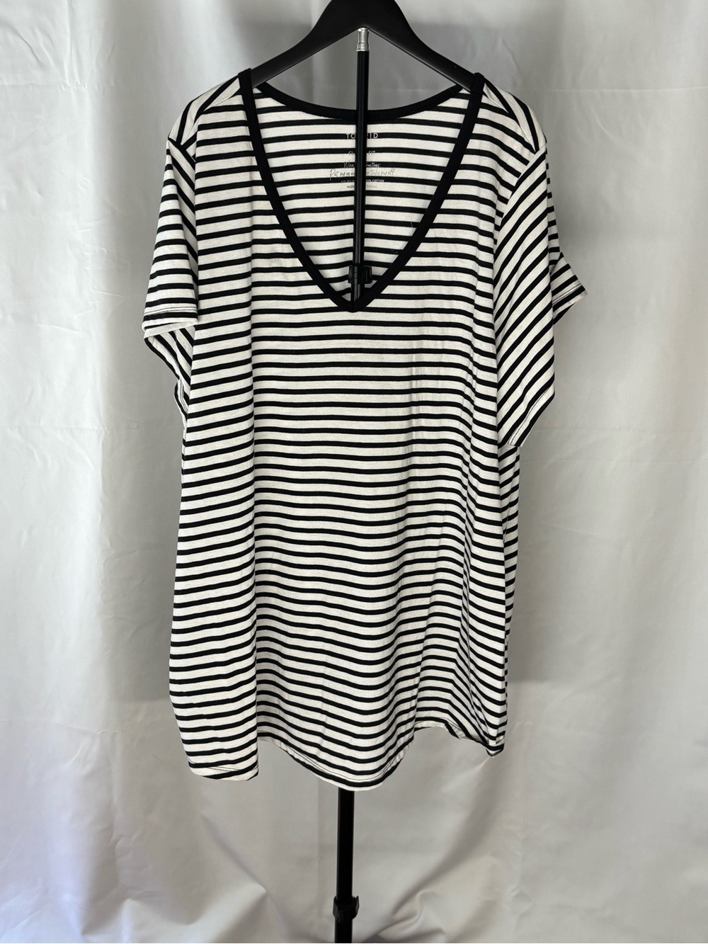 Torrid Black & White Striped Tee Tshirt Plus Size Short Sleeve
